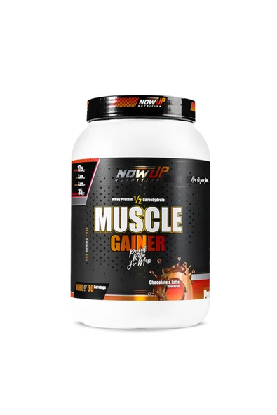 NOWUP NUTRITION Muscle Gainer 1680 gr | Çikolata & Latte Aromalı | 50gr Karbonhidrat 25gr Protein ürün görseli 1