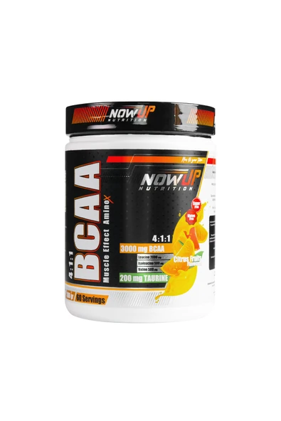 NOWUP NUTRITION Bcaa 4:1:1 Muscle Effect Amino Asit / Turunç Meyveleri Aromalı – 360 Gr. / 60 Servis ürün görseli 1