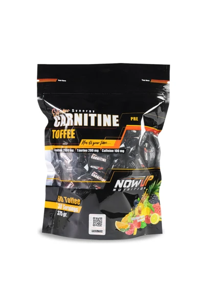 NOWUP NUTRITION Extreme Synergy Carnitine Toffee | ve Enerji Artışı | 60 Adet | Mevsim Meyveli ürün görseli 1