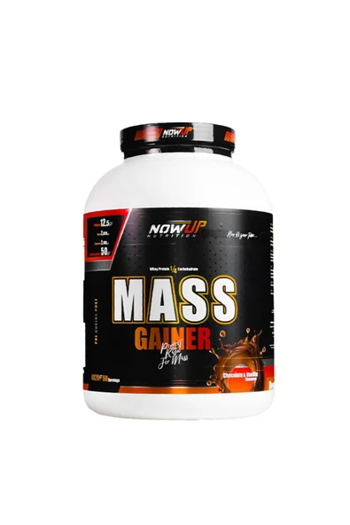NOWUP NUTRITION Mass Gainer | Kas Gelişimi Ve Kilo Artışı | 4020 gr | Çikolata & Vanilya Aromalı ürün görseli 1