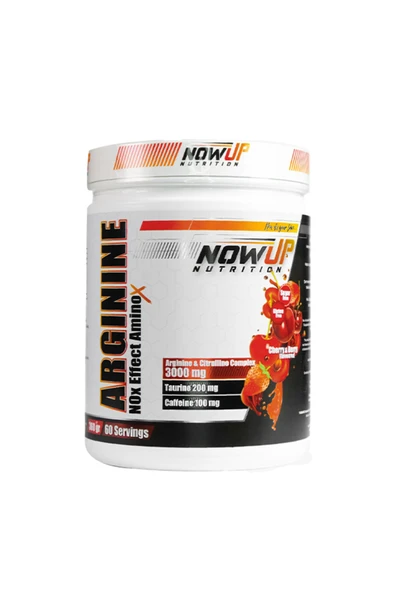NOWUP NUTRITION Arginine Nox 360 gr | Vişne & Çilek Aromalı | Performans Ve Dayanıklılık Desteği ürün görseli 1