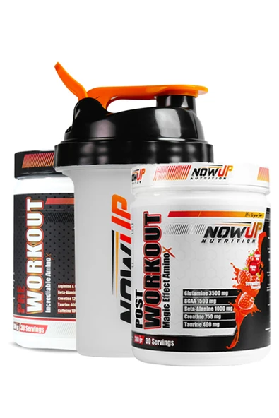NOWUP NUTRITION Soluksuz Paketi | Pre-Workout + Post-Workout + Shaker ürün görseli 1