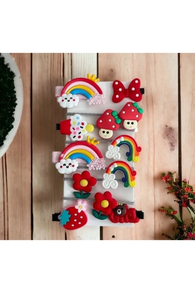 Batu Kız bebek ve çocuk lastikli toka seti ürün görseli 1