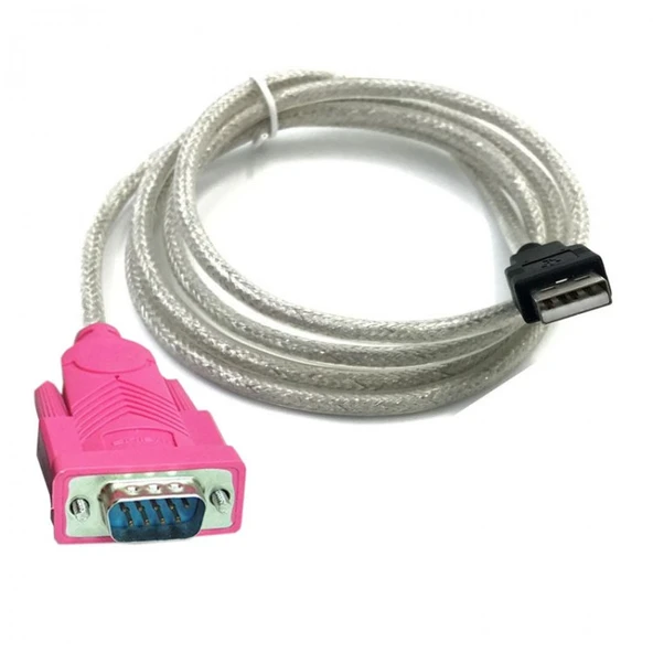 USB 2.0 to RS232 Seri com Port  USB DB9 Pin Erkek Dönüştürücü Kablo 1.30m ürün görseli 1