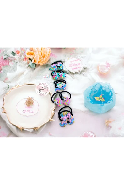 BATU GİYİM unicorn lastik toka set, ürün görseli 1