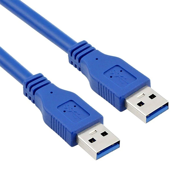 Usb 3.0 erkek E-E şarj ve data kablosu mavi 2m - Resim 3