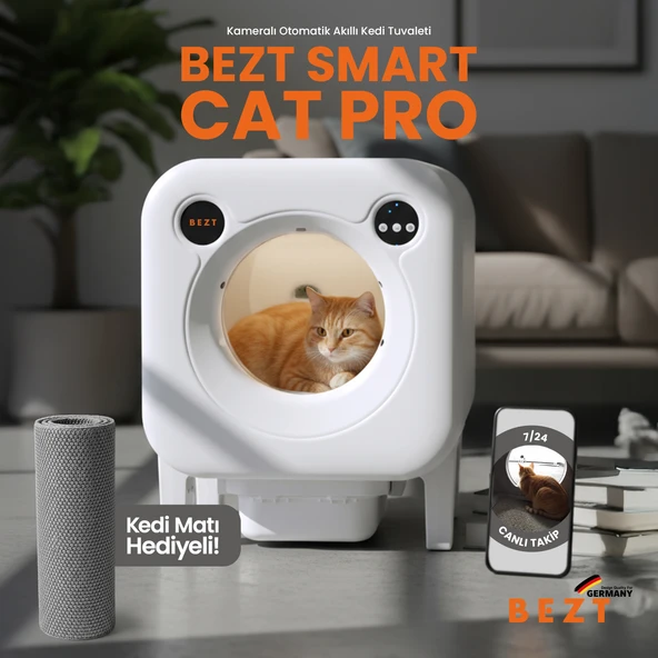 Bezt Smart Cat Pro Kameralı Otomatik Akıllı Kedi Tuvaleti ürün görseli 1