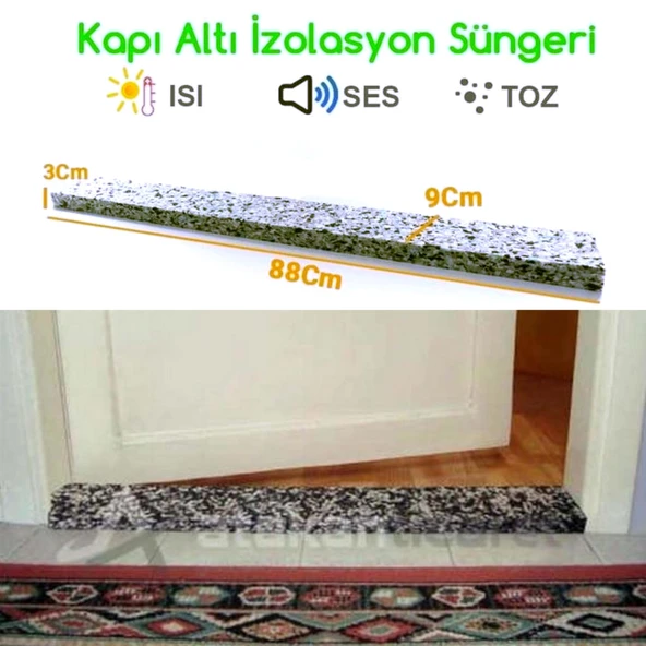 1 Adet Kapı Altı Rüzgar Önleyici Kapı Altı İzolasyon Süngeri Kapı Altı Eşik Süngeri Rüzgar Önleyici ürün görseli 1