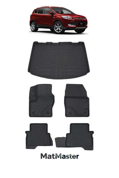 MatMaster Ford Kuga 2017 Model 5D Premium Ekstra Havuzlu Paspas Ve Bagaj Havuzu Set ürün görseli 1