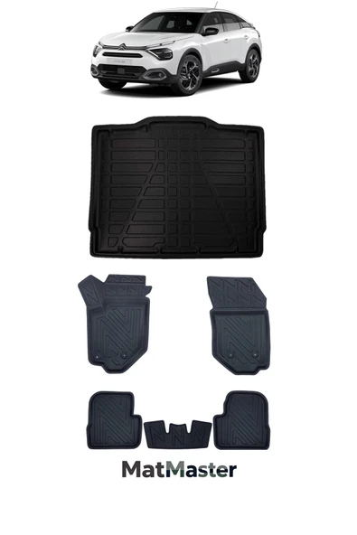 MatMaster Citroen C4 2023 Model 5D Premium Ekstra Havuzlu Paspas Ve Bagaj Havuzu Set ürün görseli 1