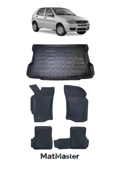 MatMaster Fiat Palio 2009 Model 5D Premium Ekstra Havuzlu Paspas Ve Bagaj Havuzu Set ürün görseli 1