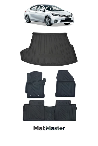 MatMaster Toyota Corolla 2014 Model 5D Premium Ekstra Havuzlu Paspas Ve Bagaj Havuzu Set ürün görseli 1