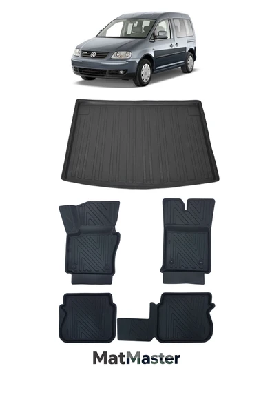 MatMaster Volkswagen Caddy 2004 Model 5D Premium Ekstra Havuzlu Paspas Ve Bagaj Havuzu Set ürün görseli 1