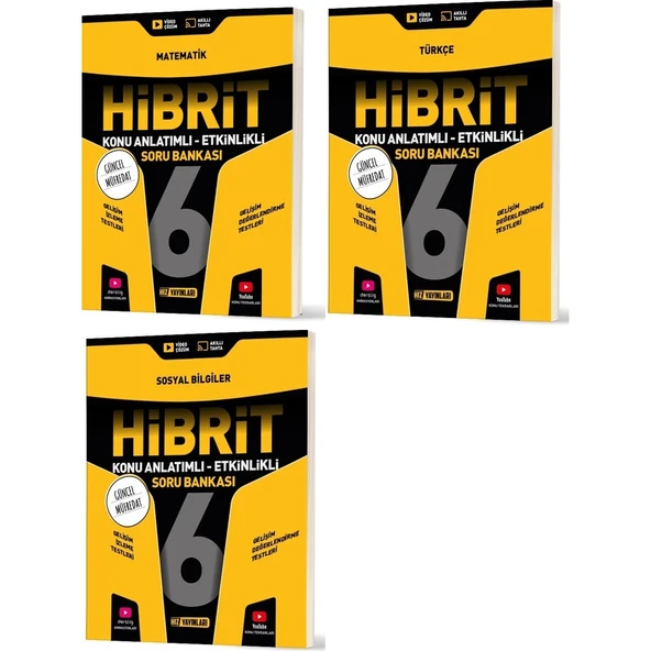 2026 6. Sınıf Matematik + Türkçe + Sosyal Hibrit - Konu Seti 3 Kitap ürün görseli 1
