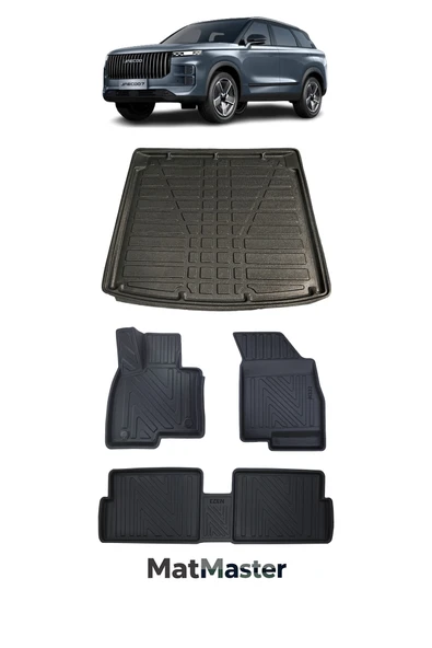 MatMaster Jaecoo 7 2026 Model 5D Premium Ekstra Havuzlu Paspas Ve Bagaj Havuzu Set ürün görseli 1