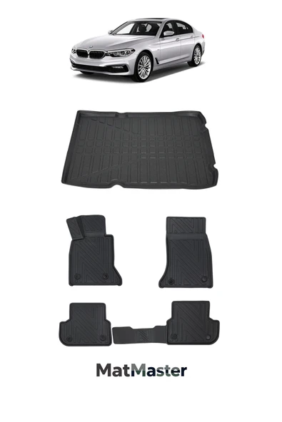 MatMaster Bmw 5 Serisi G30 2020 Model 5D Premium Ekstra Havuzlu Paspas Ve Bagaj Havuzu Set ürün görseli 1