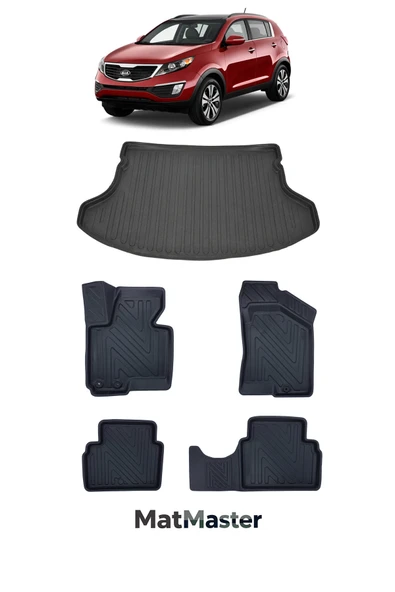MatMaster Kia Sportage 2015 Model 5D Premium Ekstra Havuzlu Paspas Ve Bagaj Havuzu Set ürün görseli 1