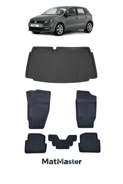 MatMaster Volkswagen Polo 2016 Model 5D Premium Ekstra Havuzlu Paspas Ve Bagaj Havuzu Set ürün görseli 1