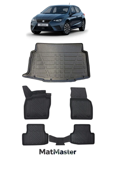 MatMaster Seat İbiza 2022 Model 5D Premium Ekstra Havuzlu Paspas Ve Bagaj Havuzu Set ürün görseli 1