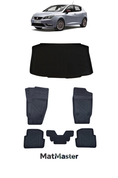 MatMaster Seat İbiza 2010 Model 5D Premium Ekstra Havuzlu Paspas Ve Bagaj Havuzu Set ürün görseli 1