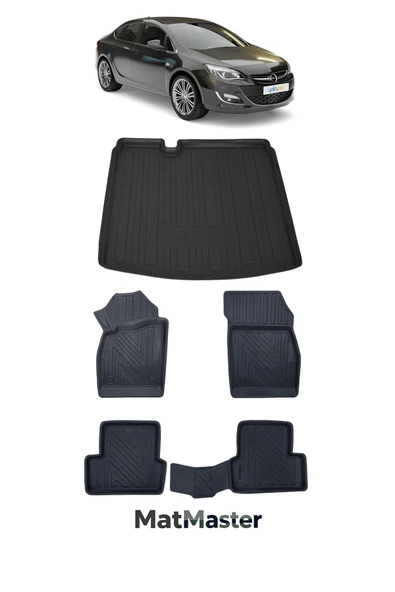 MatMaster Opel Astra J 2011 Model 5D Premium Ekstra Havuzlu Paspas Ve Bagaj Havuzu Set ürün görseli 1
