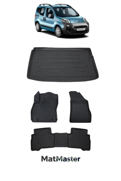 MatMaster Citroen Nemo 2011 Model 5D Premium Ekstra Havuzlu Paspas Ve Bagaj Havuzu Set ürün görseli 1