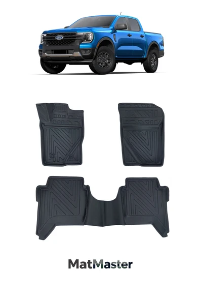 MatMaster Ford Ranger 2024 Model 5d Premium Ekstra Havuzlu Paspas ürün görseli 1