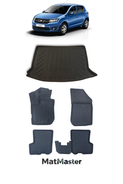MatMaster Dacia Sandero 2011 Model 5D Premium Ekstra Havuzlu Paspas Ve Bagaj Havuzu Set ürün görseli 1
