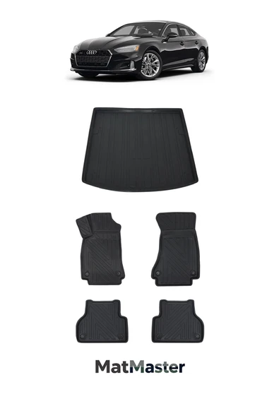 MatMaster Audi A5 2022 Model 5D Premium Ekstra Havuzlu Paspas Ve Bagaj Havuzu Set ürün görseli 1