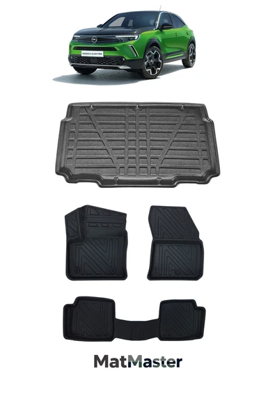 MatMaster Opel Mokka 2024 Model 5D Premium Ekstra Havuzlu Paspas Ve Bagaj Havuzu Set ürün görseli 1
