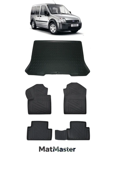 MatMaster Ford Connect 2008 Model 5D Premium Ekstra Havuzlu Paspas Ve Bagaj Havuzu Set ürün görseli 1