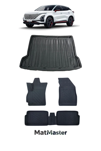 MatMaster Chery Omoda 5 2024 Model 5D Premium Ekstra Havuzlu Paspas Ve Bagaj Havuzu Set ürün görseli 1