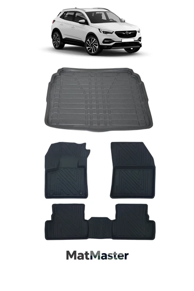 MatMaster Opel Grandland 2018 Model 5D Premium Ekstra Havuzlu Paspas Ve Bagaj Havuzu Set ürün görseli 1