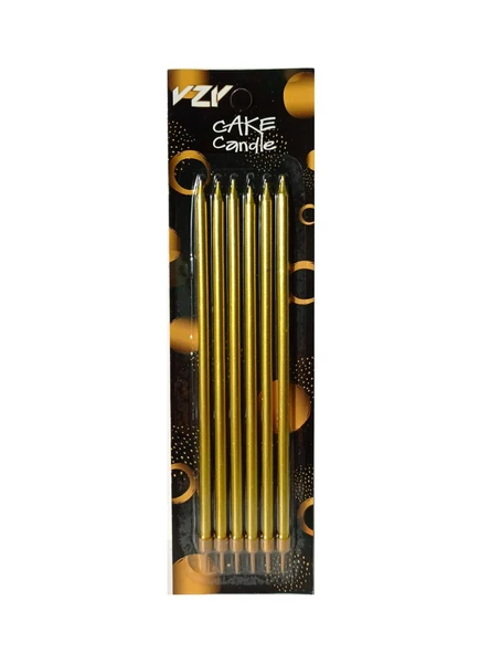 Gold Uzun Pasta Mumu 20 cm ürün görseli 1