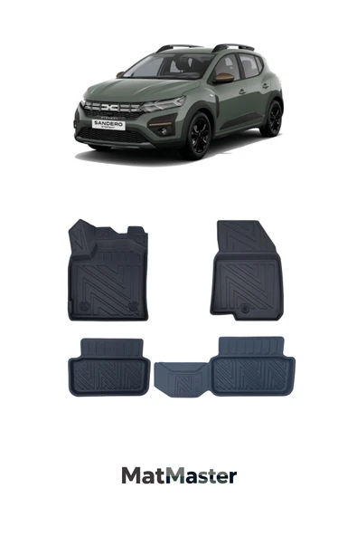 MatMaster Dacia Sandero 2024 Model 5D Ekstra Havuzlu Paspas ürün görseli 1