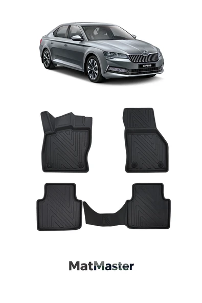 MatMaster Skoda Superb 2019 Model 5D Ekstra Havuzlu Paspas ürün görseli 1