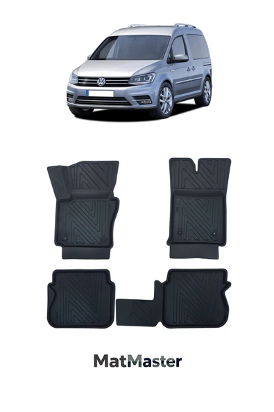 MatMaster Volkswagen Caddy 2018 Model 5D Ekstra Havuzlu Paspas ürün görseli 1