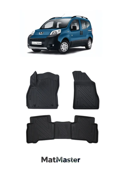 MatMaster Peugeot Bipper 2016 Model 5D Ekstra Havuzlu Paspas ürün görseli 1
