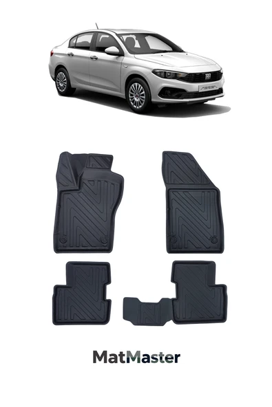 MatMaster Fiat Egea Sedan 2020 Model 5D Ekstra Havuzlu Paspas ürün görseli 1