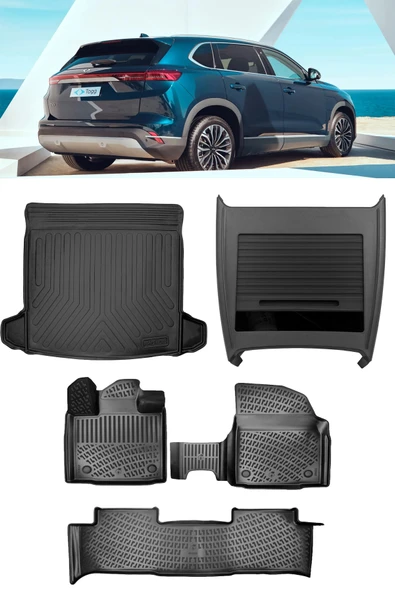Rizline Togg T10X 3D Havuzlu Paspas Bagaj Havuzu  ve Organizer Set ürün görseli 1