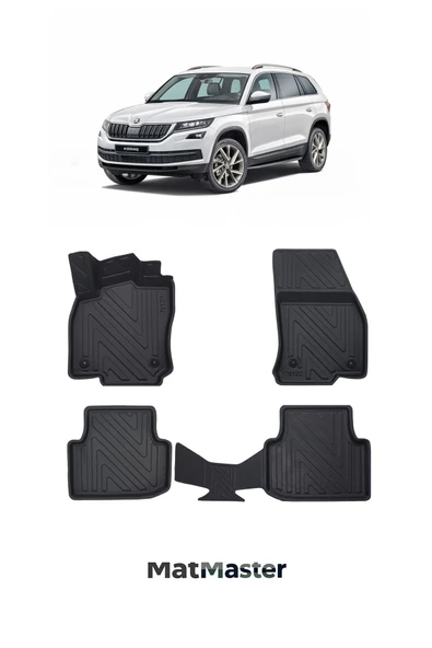 MatMaster Skoda Kodiaq 2021 Model 5D Ekstra Havuzlu Paspas ürün görseli 1