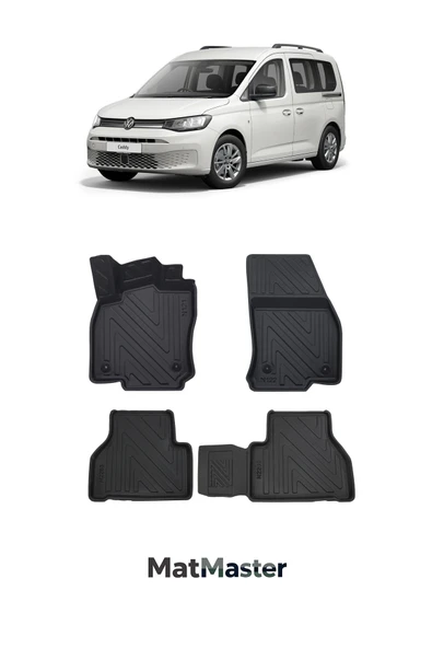 MatMaster Volkswagen Caddy 2023 Model 5D Ekstra Havuzlu Paspas ürün görseli 1