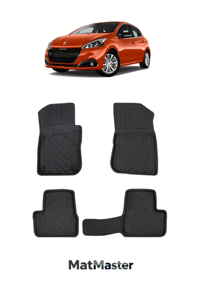 MatMaster Peugeot 208 2018 Model 5D Ekstra Havuzlu Paspas ürün görseli 1