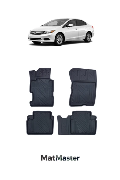 MatMaster Honda Civic FD6 2006 Model 5D Ekstra Havuzlu Paspas ürün görseli 1