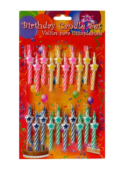 Yıldızlı Mini Pasta Mumu 20 li ürün görseli 1