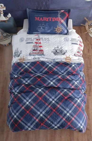 Clasy Tek Kişilik Dört Mevsim Set Maritime Lacivert ürün görseli 1