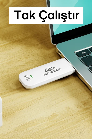 4G LTE USB Taşınabilir Modem SIM Kart Destekli Mobil WiFi Dağıtıcı, 150Mbps Download, 50 Mbps Upload, Mini İnternet Router, Tak Çalıştır, 8 Kullanıcı Destekler, Akıllı Çip - Resim 7
