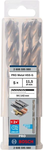 HSS-G Metal Matkap Ucu 11,5*135 mm 5li ürün görseli 1