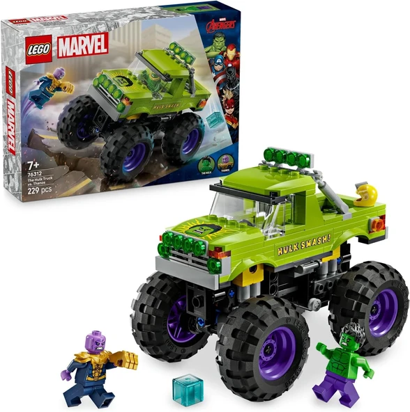 LEGO Marvel Hulk Kamyonu, Thanos'a Karşı 76312-7 Yaş ve Üzeri Çocuklar için Süper Kahraman İçeren Yaratıcı Oyuncak Yapım ürün görseli 1