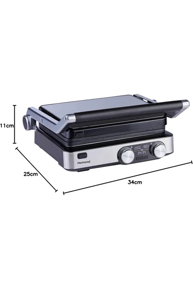 HOMEND GRILLIANT 1340H INOX TOST MAKİNESİ ürün görseli 1